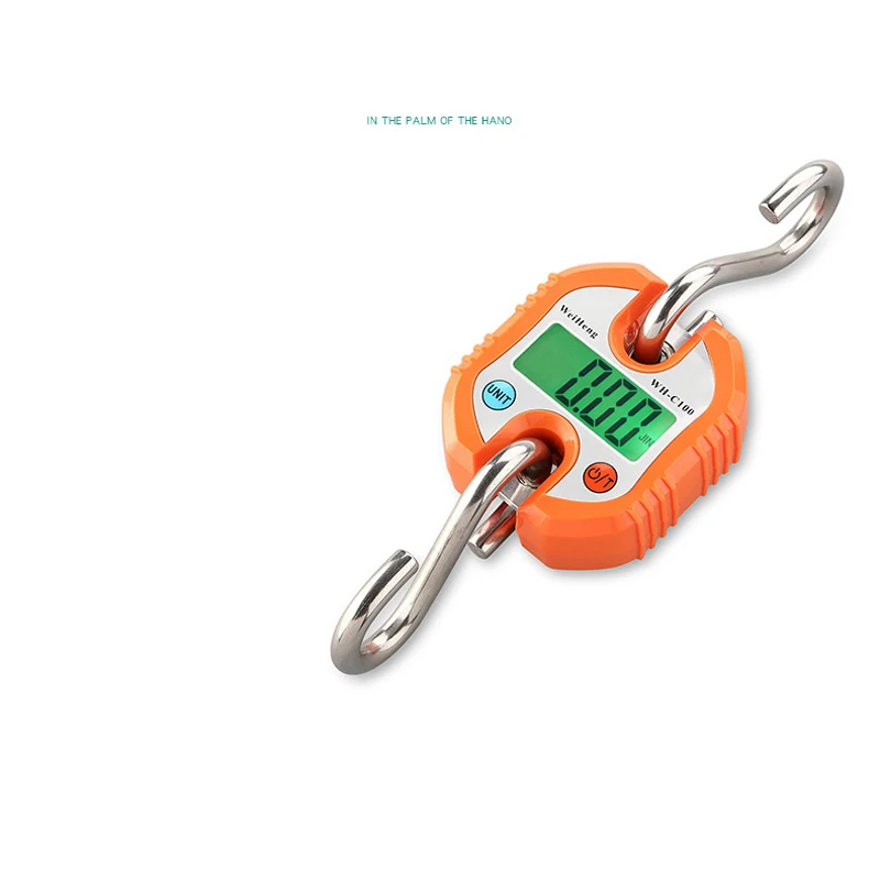 Electronic Hanging Scales 100/50g-150kg/100g Digital Stainless Steel Hook Weighing LCD Crane Scale Loop Fish Weight Balance