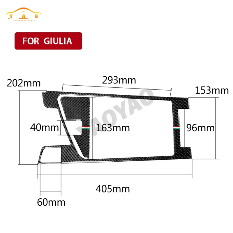 

Carbon Fiber For Alfa Romeo Giulia 2017 2018 2019 Center Armrest Storage Box Panel Cover Trim Sticker Car Interior Accessories