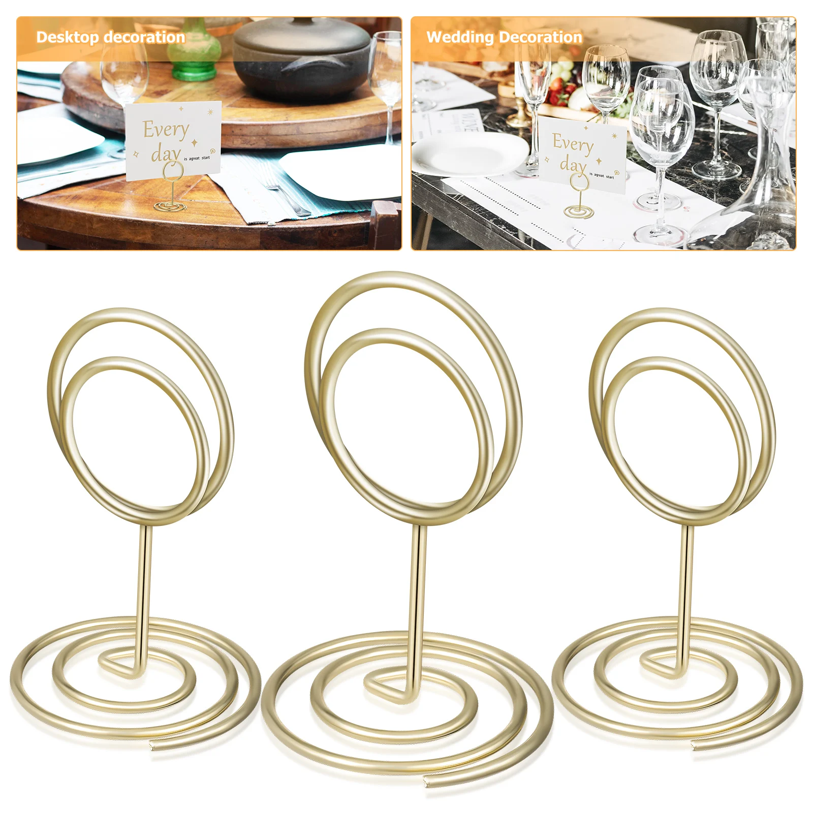 20 pcs Seat Card Holder Table Number Iron Wire Stand Place Holders Photo Greeting Card Display Menu Clips Note Holder For Party