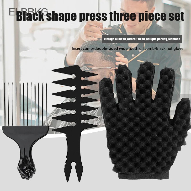 

Men Oil Head Comb Hairdresser Haircut Wide Tooth Fork Comb Two-side Tooth Design Detangling Comb Salon Barber Hairdressing Tools