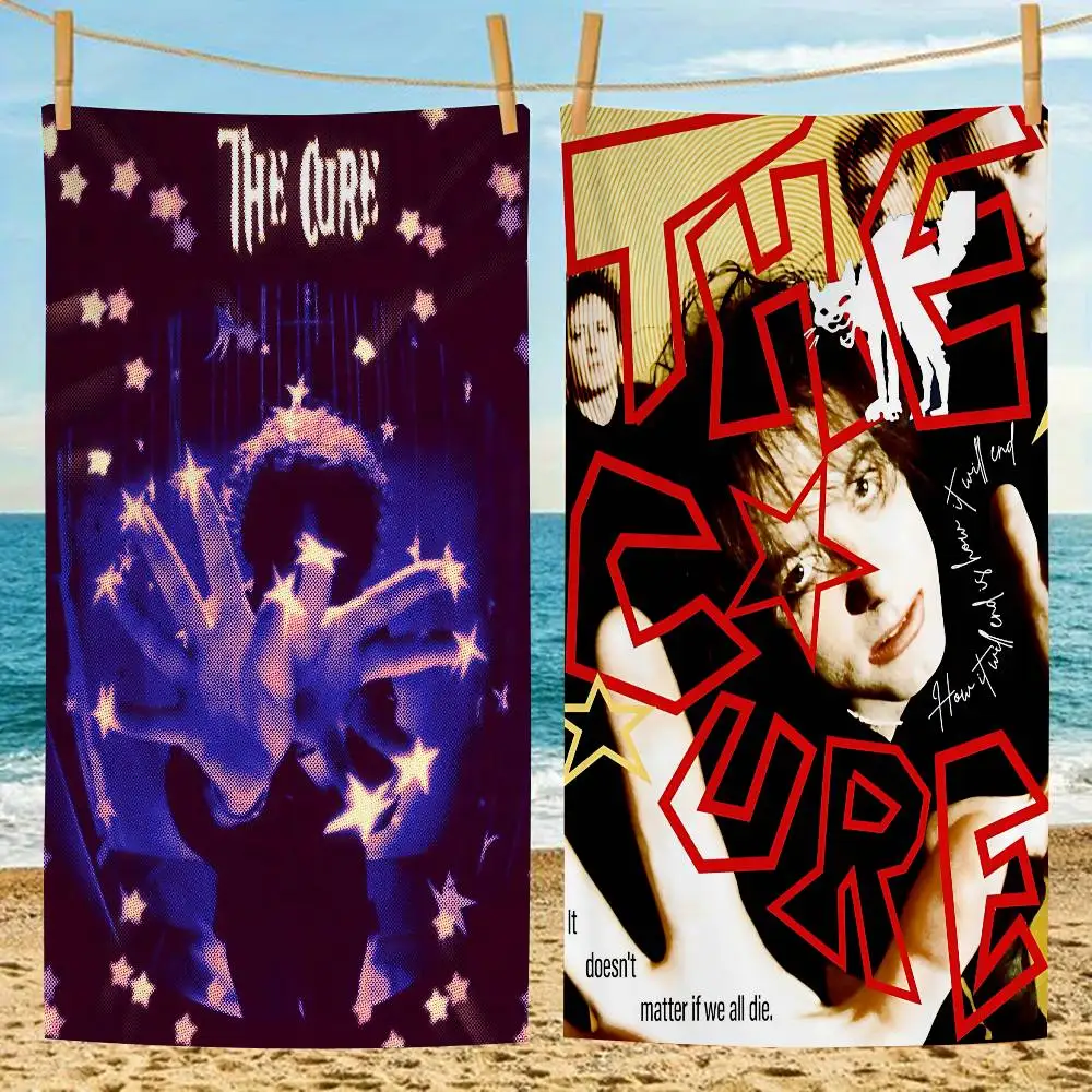 Rock Band The Cure Microfiber Printed Beach Towel Mountain Climbing Yoga Beach Swimming Running Absorbent Soft Towel
