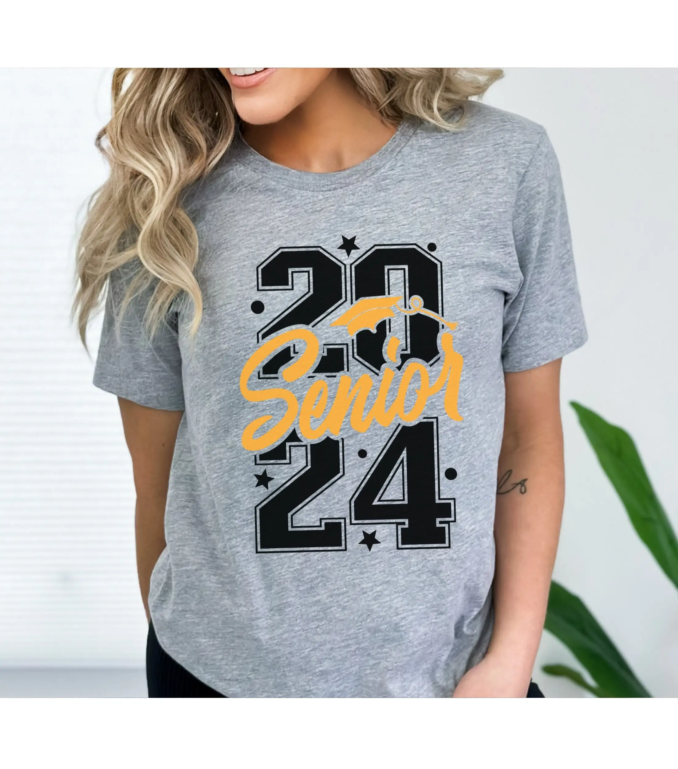 Class Of 2024 Senior Year T Shirt High School C O Present For Graduation Women's Grad s