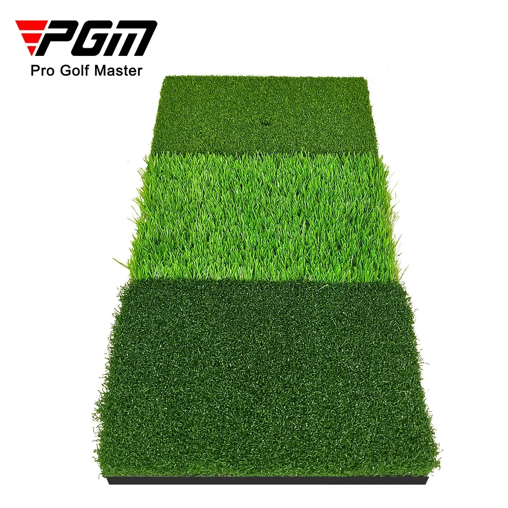 PGM-alfombrilla para golpear Golf, 3 hierbas, ayudas para entrenamiento de Golf, interior y exterior, tres tutús, pelotas de Golf para golpear