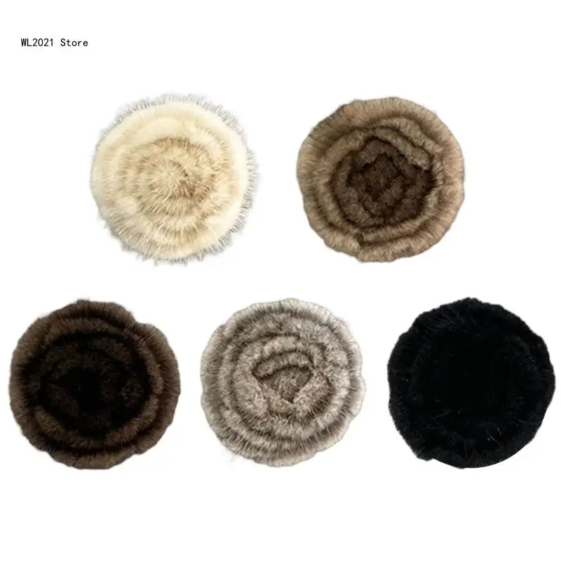 Imitation Mink Plush Flower Brooch Pin Designs for Women Who Appreciate Comfort and Elegant In Their Accessories