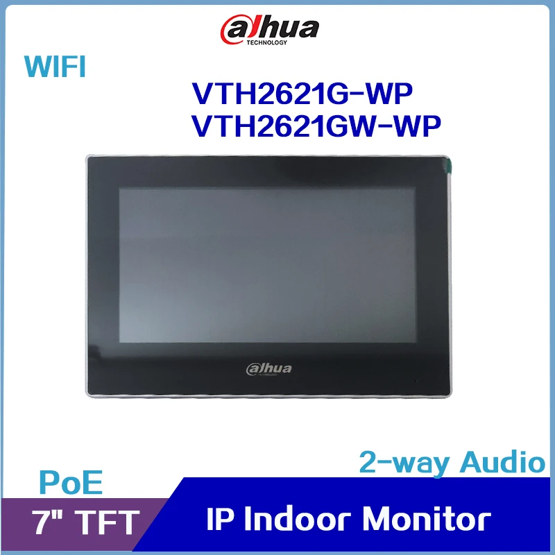 Dahua IP & Wi-Fi Indoor Monitor VTH2621G-WP VTH2621GW-WP, Support Door station and IPC monitor