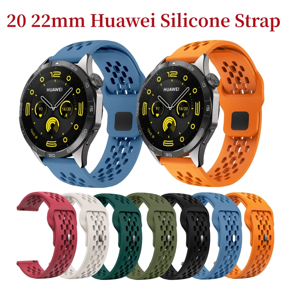 

22mm Quick Fit Silicone Strap For Huawei GT 2 3 46mm Bracelet For Huawei Watch3 GT2 Pro GT2e Magic2 Universal Wristband Band