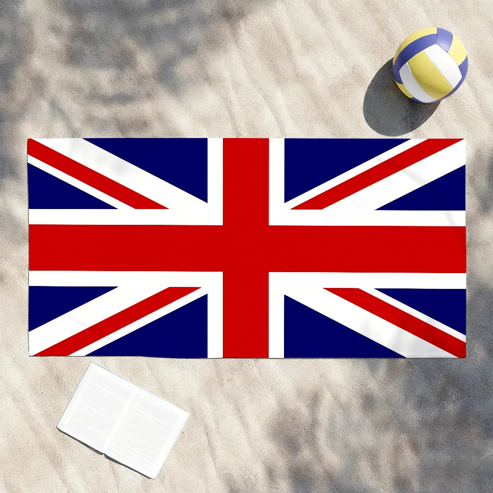 Art UK England Flag Towel Soft Lightweight Anti-Sand Large Beach Towel Quick-Drying Bath Sports Family