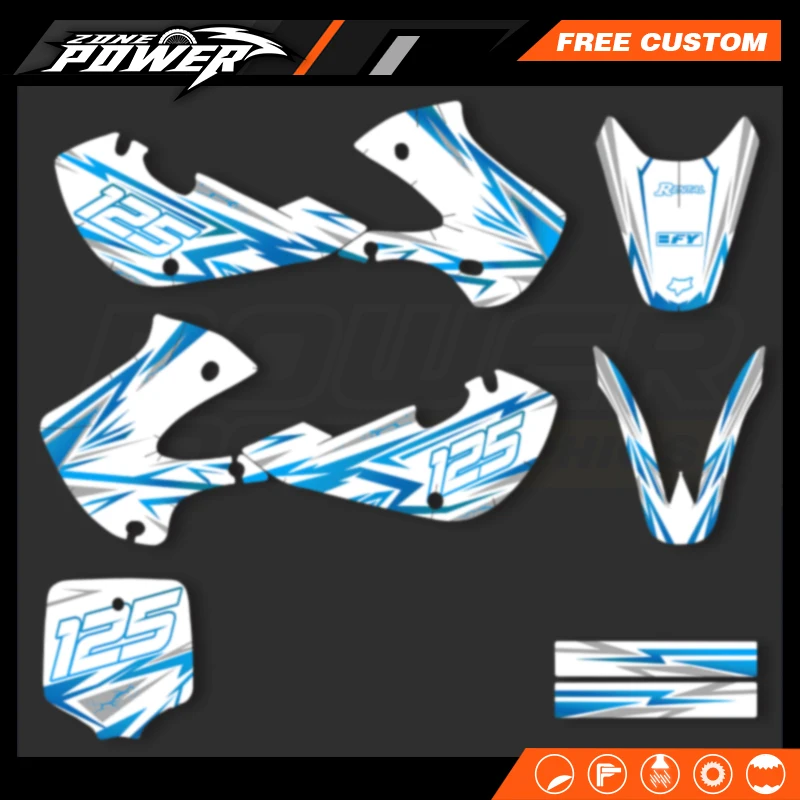 

Powerzone For Kawasaki KX65 2000-2020 Motorcycle Graphics Background Decals Stickers Kits Number Name Custom