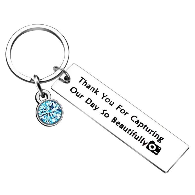 Wedding Photographer Gift Keychain Thank You for Capturing Our Day So Beautifully Key Rings