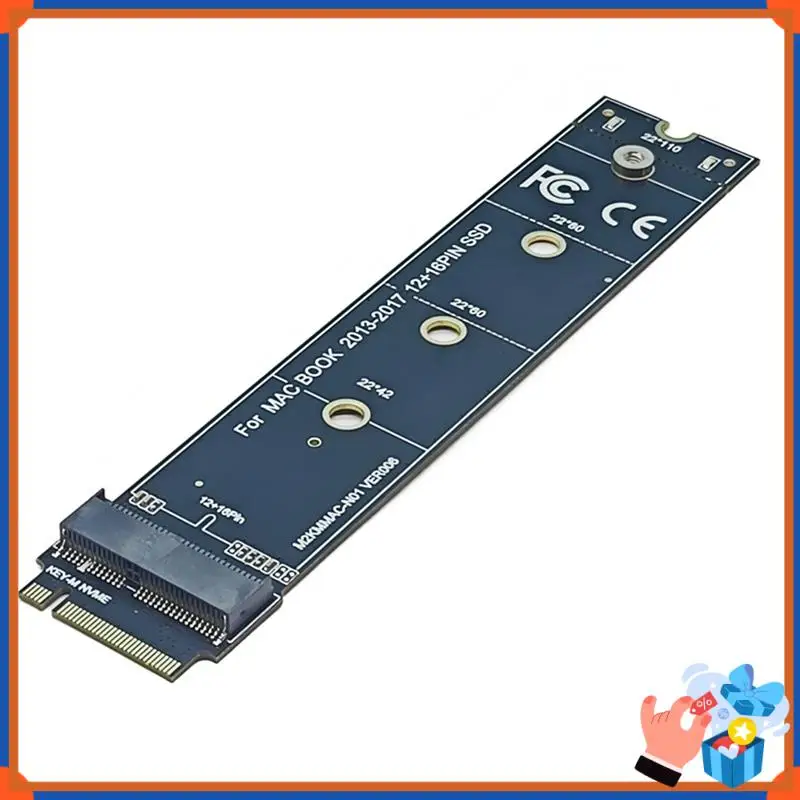 Konwerter Compact do SSD dla 2013 2014 2015 2017 A1465 A1466 12+6Pin SSD na M2 KEY-M NVME Riser Card Adapter