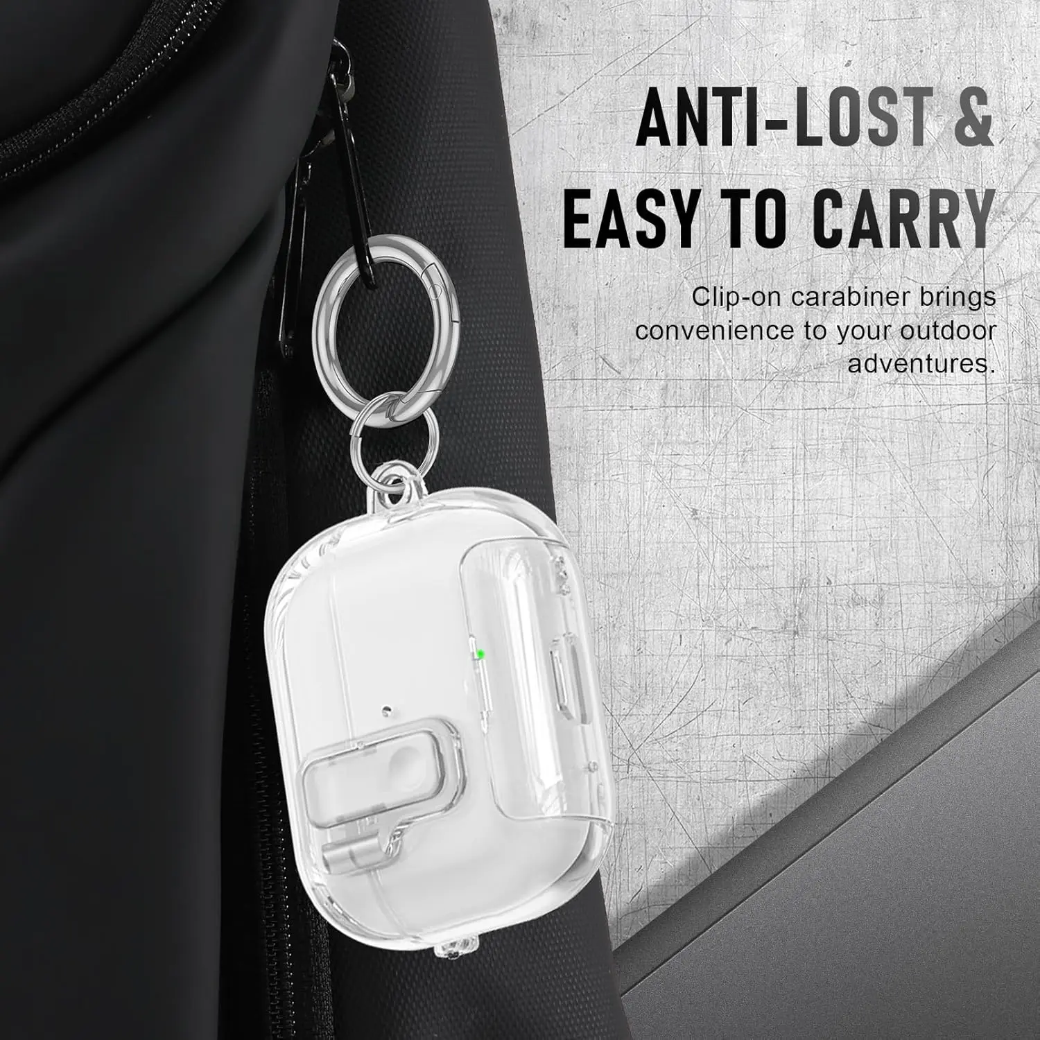 New for AirPods Pro 3/Pro 2/4 with Keychain [Auto Pop-Up Lid ] Soft TPU Clear Cover Phone Bracket Design for AirPods 4/Pro 3/Pro view 6