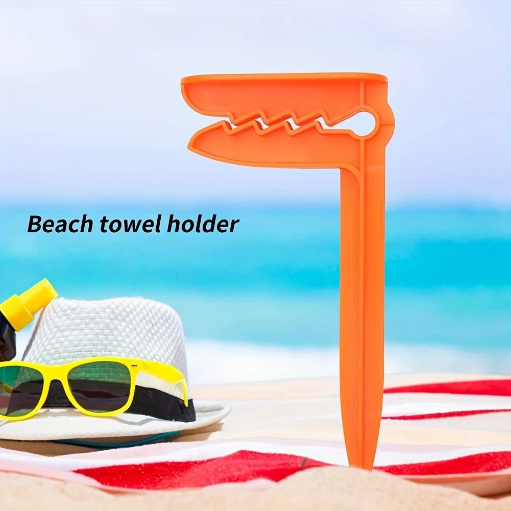 Strandtuchhalter für den Außenbereich, Strandmattehalter, Handtuchhalter, Kunststoff-Picknickmattehalter für den Außenbereich, winddichter Zelthalter, Campingausrüstung – Detail 1