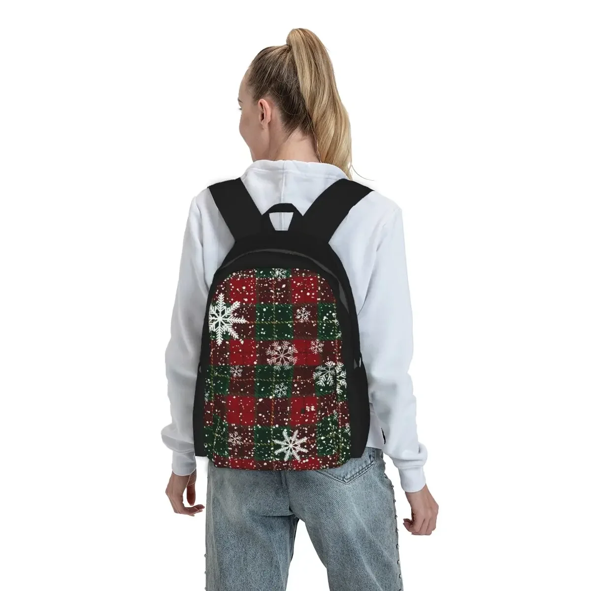 

Merry Christmas & Happy Holidays! Backpack Boys Girls BookBag Children School Bag Laptop Shoulder Bags for Men Women