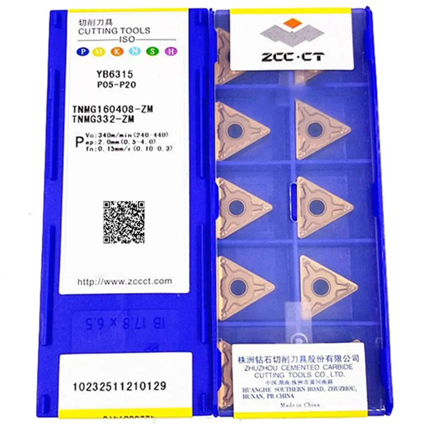 Imagem -06 - Metal Duro Cnc Inserções 10 Pcs Box Tnmg160404-zm Yb6315 Tnmg160408-zm Yb6315 Tnmg160412-zm Yb6315 Tnmg331 Tnmg332 Tnmg333 Zcc.ct de