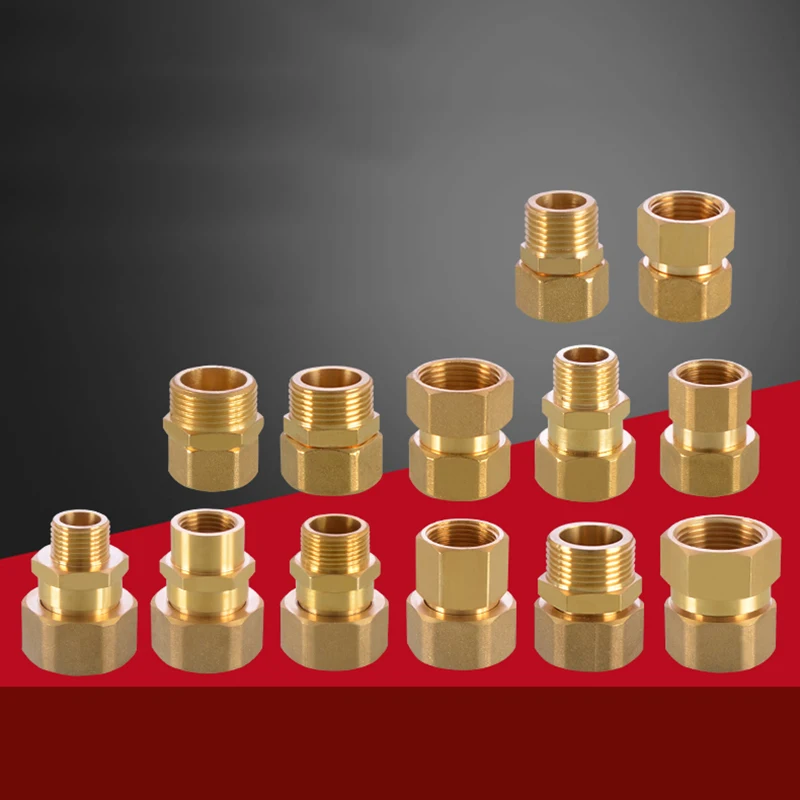 

Hexagon Brass Pipe Double End Ferrule Butt Joint 1/2" 3/4“ 1” Compression Connector Copper Plumbing Pipe Fittings