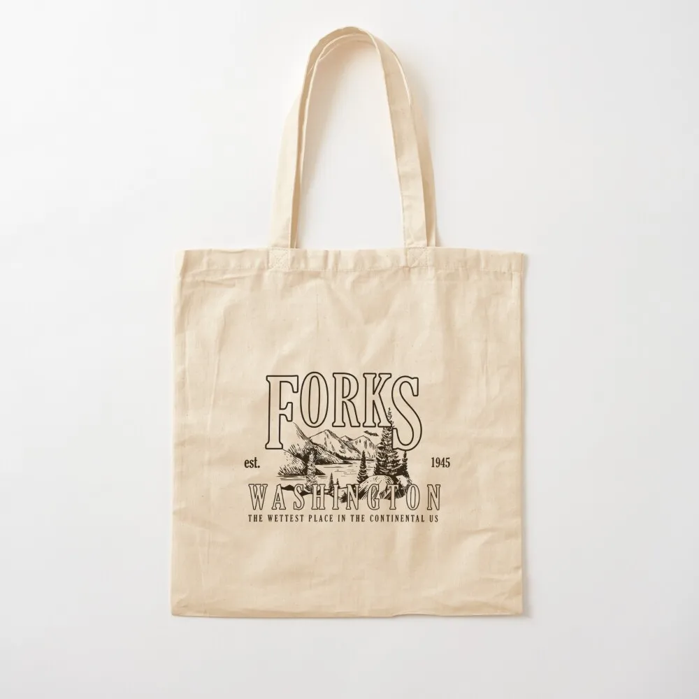 

Forks Washington Tote Bag canvas shopping bag tote bag men canvas bags reusable shopping Canvas Tote