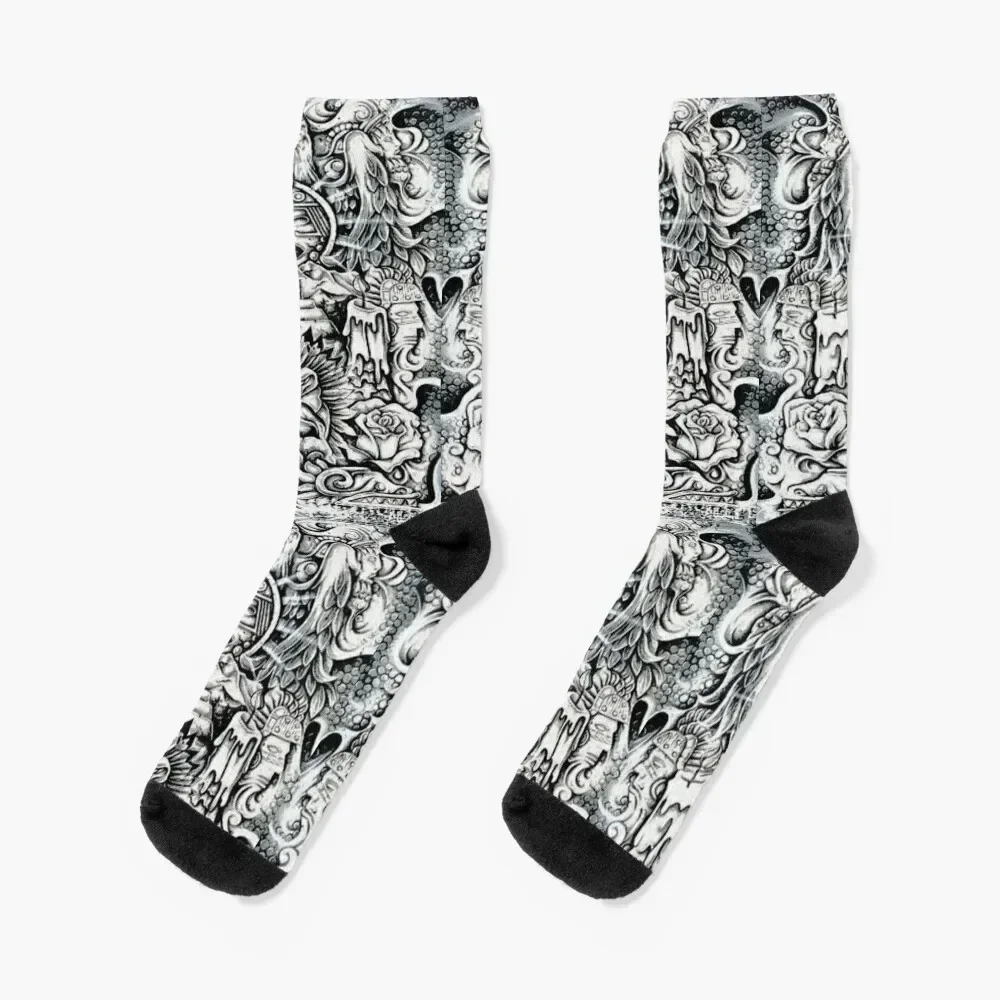 

Aztec mural Socks kawaii winter gifts Men's Women Socks Men's