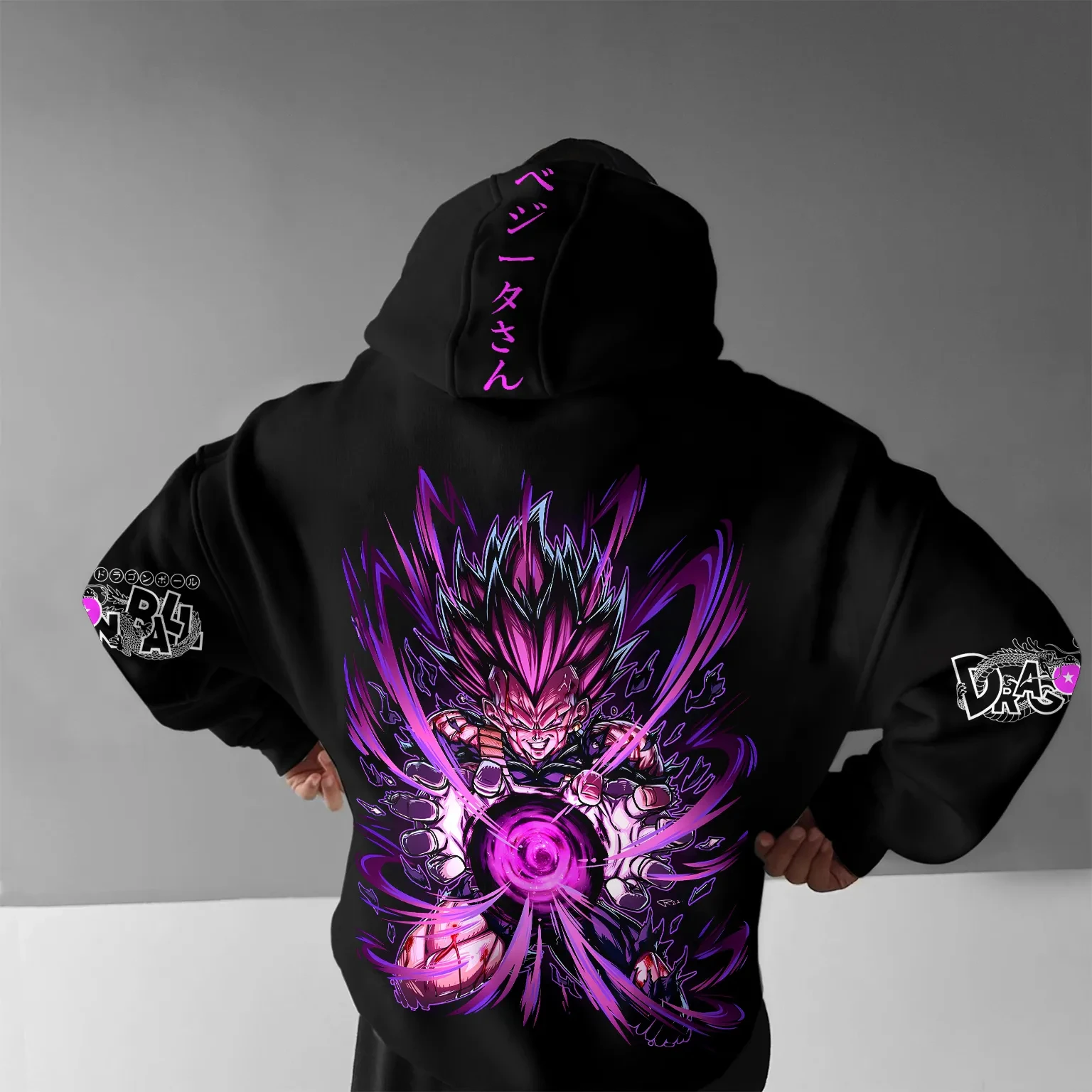 

Dragon Ball Co-branded Hoodie for Spring, Autumn and Winter, Goku Buu 2D Anime Peripheral Fleece Jacket