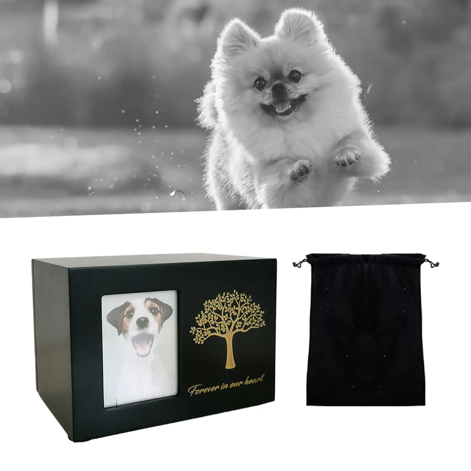 Pet Cremation Urn Commemorative Funeral Supplies Souvenir Gifts Wood Memorial Box Cat Ashes Keepsake Box Pet Memorial Urns