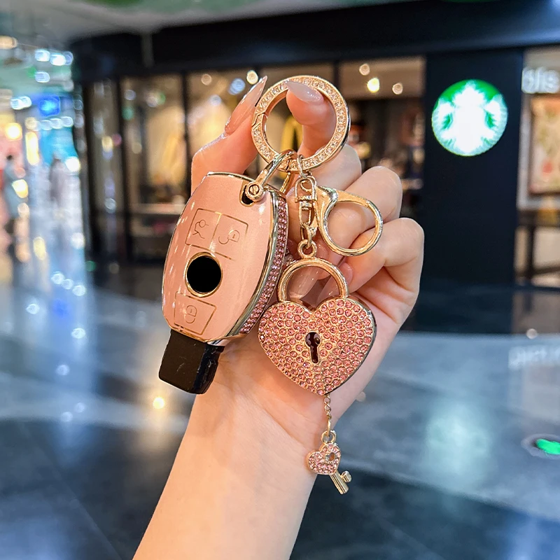 

For Mercedes Benz keycase C E A B S Class GLE GLA GLB GLC GLS AMG Car key bag exquisite durable car interior car accessories