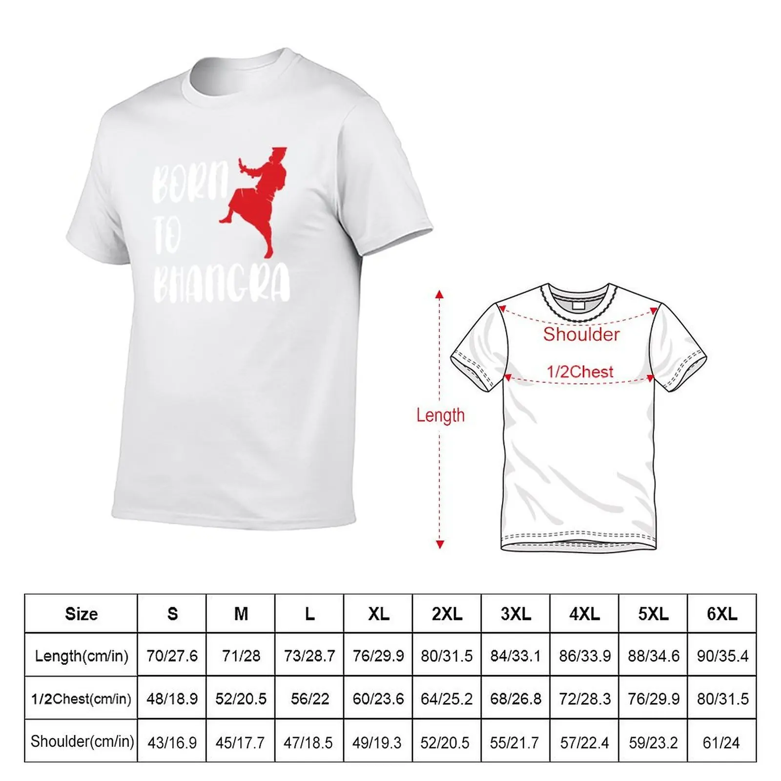 Punjabi Dancing Born To Bhangra design T-Shirt t shirts for man graphic funny man t shirt summer T-Shirt