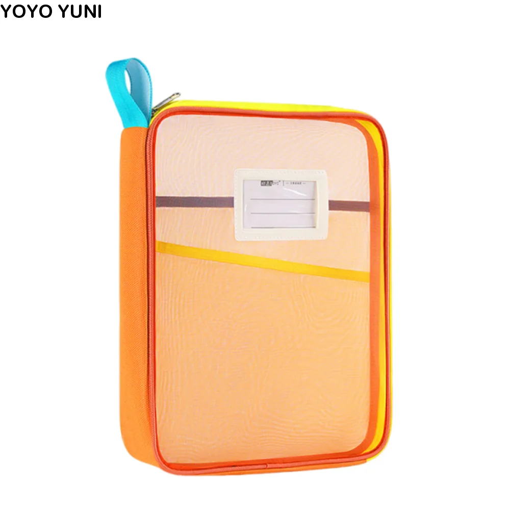 

Dopamine Test Paper Storage Bag A4 Visible Kids Document Bag Multifunctional Thickened Zipper Mesh Bags School Office Supplies
