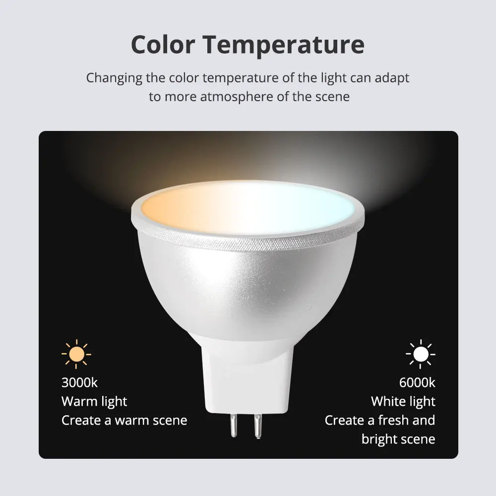 Benexmart Tuya Zigbee Smart Led Light Bulb MR16 12V RGBCW Dimmable Spotlighting Alexa Google Home Voice Control