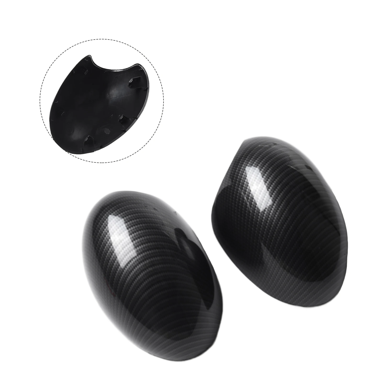 

High Quality Side Mirror Cover Rearview Mirror Cap Carbon Fiber Exterior Replacement Trim 1 Pair 51162754913 ABS Plastic