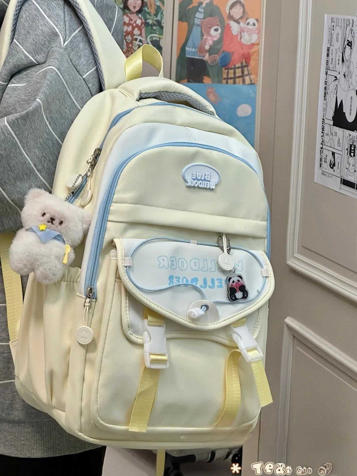 Симпатичная японская школьная сумка Sle, большая емкость, школьница старшеклассницы вместо путешествий, отдыха, двойная сумка на плечо, уменьшающая нагрузка