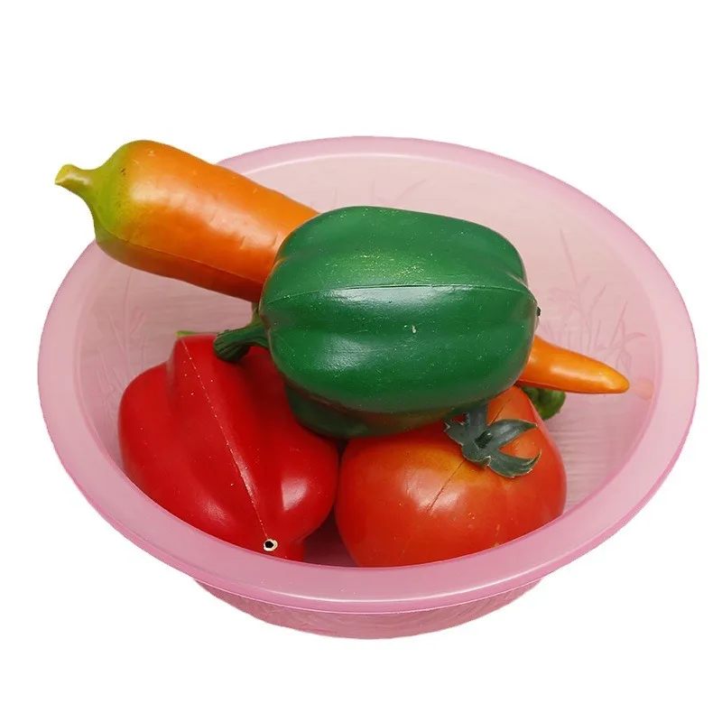 Colorful Plastic Small Fruit Storage Basin, Circular Storage Basin, Strawberry Mini Washbasin