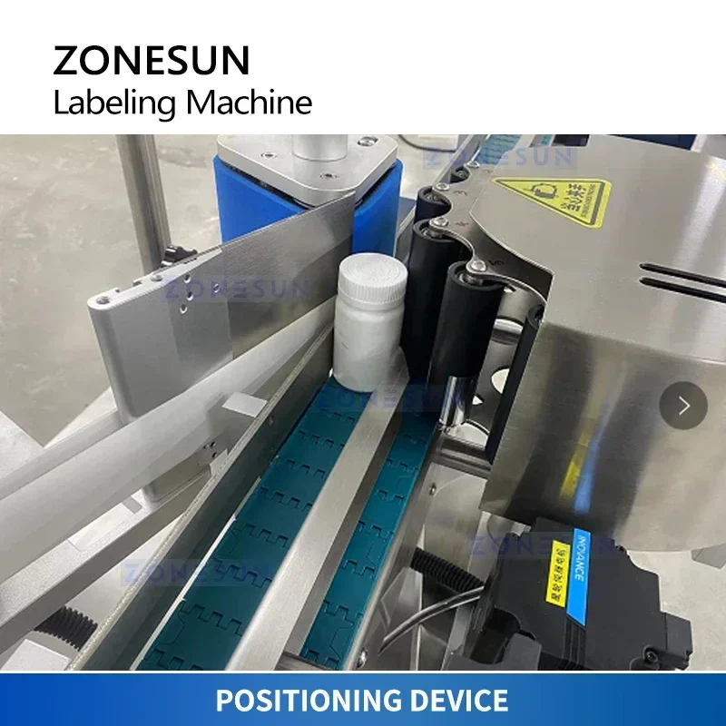 ZONESUN Automatic Wrap Around Labeling Machine High Speed Round Bottle  Label Applicator Sticker Equipment ZS-TB130