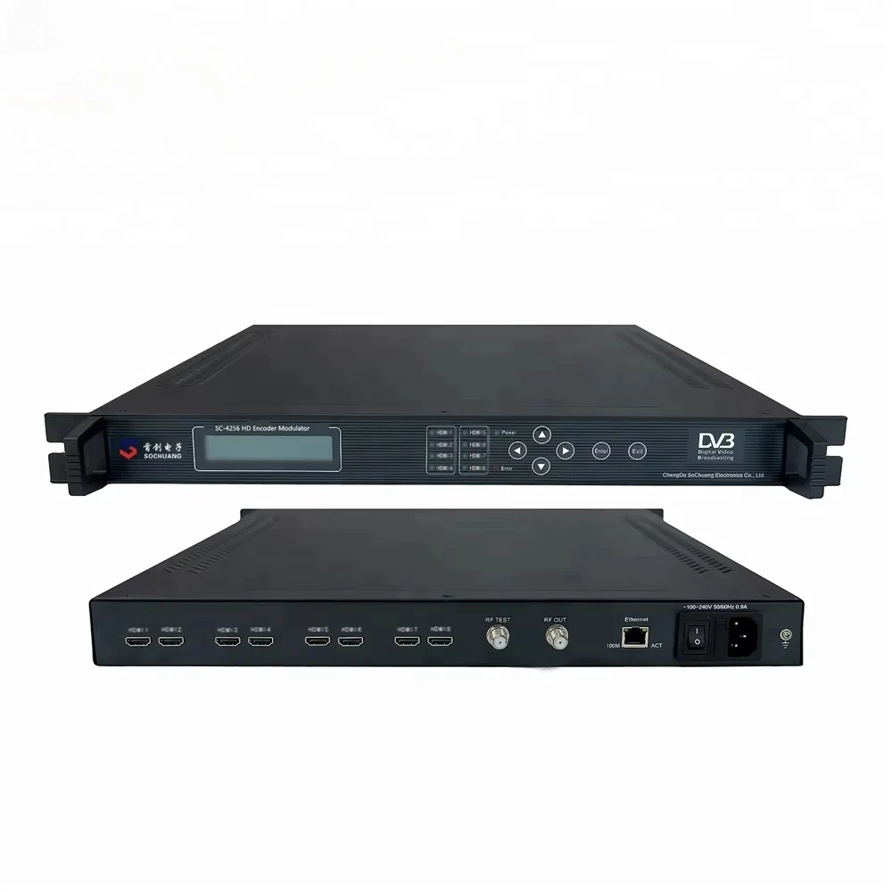 

SC-4256 CATV Headend Equipment 8-Channel DVB-T HD Encoder Modulator for Radio & TV Broadcasting