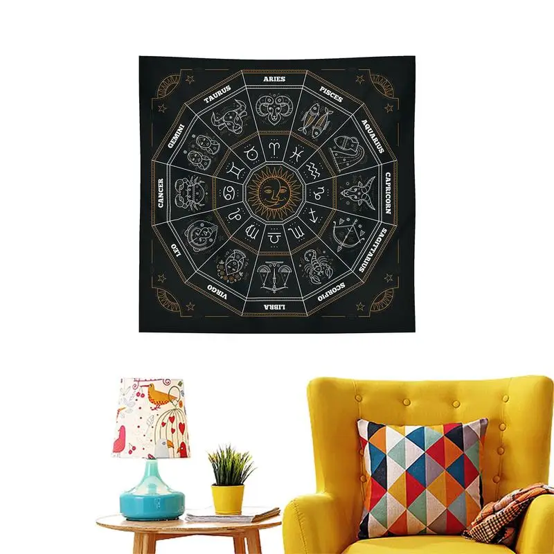 Tarot Card Tablecloth Constellations Tapestry Divination Altar Cloth Board Game Zodiac Astrology Decor Art