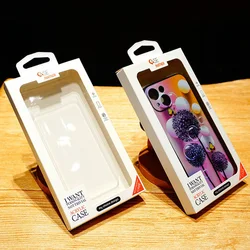 200Pcs/Lot Cardboard Blister PVC Plastic Clear Retail Packaging Package Box For 14 14Pro 14Promax Clear Mobile Phone Case Cover