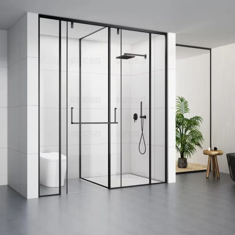T Shape Shower Rooms Cabin With Soft Close Door