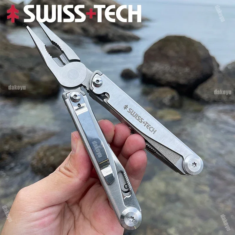 Swisstech 18-in-1 Foldable Multifunctional Combination Tool Pliers Foldable Scissors EDC New Replaceable Pliers