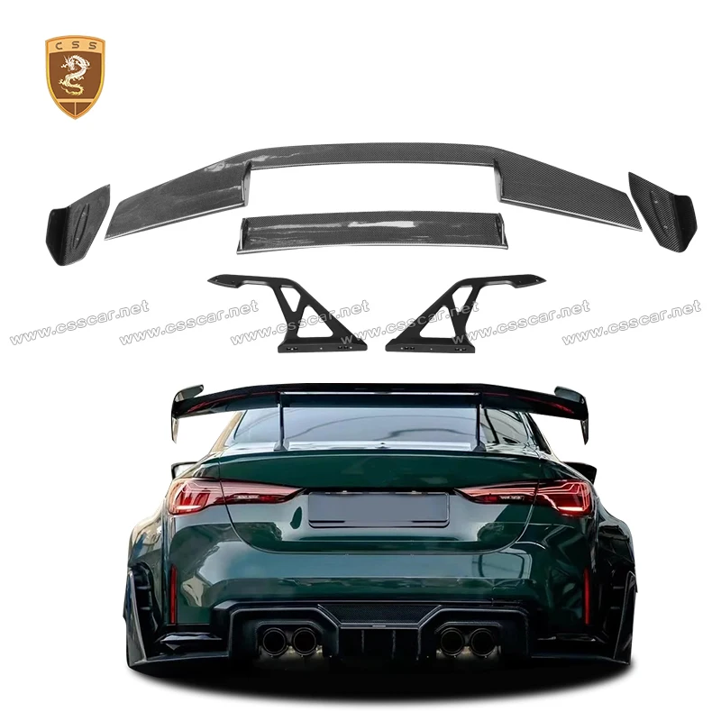 

Car Double Deck Exterior Layer Rear Truck Spoiler Wing Lip For BMW M3 G80 M4 G82 G83 ADR-O Style Carbon Fiber Racing Lid