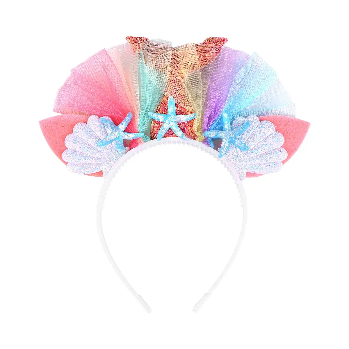 

Shell Decorated Kids Hairband Mermaid Headpiece Girls Hoop Accessories Lightweight Comfortable Festivals Birthday Costume