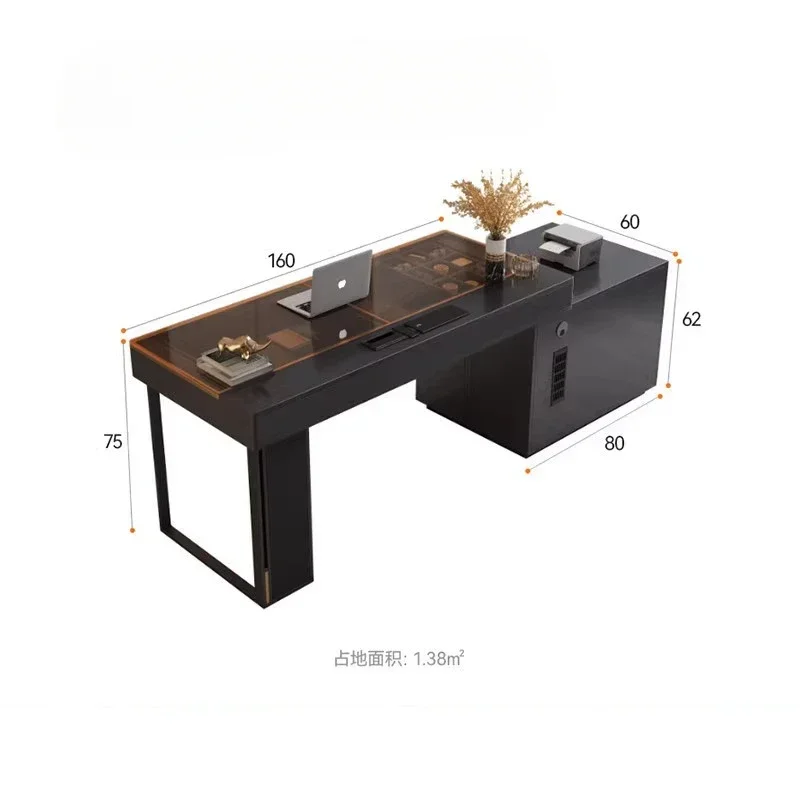 مكاتب مكتبية محلية TTTCorner زجاجية بساطتها لوحة صخرية للكمبيوتر مكاتب مكتبية بسيطة للدراسة Escritorios أثاث العمل QF50OD #6