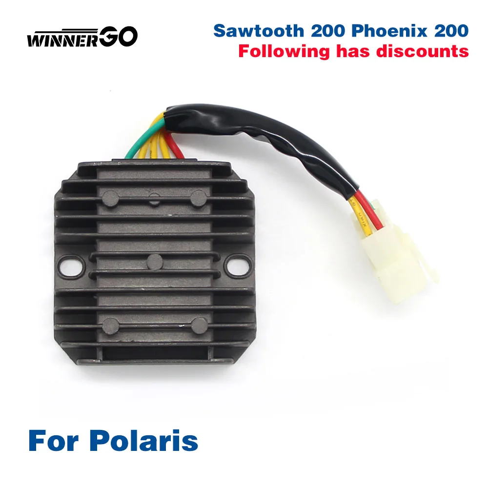 WINNERGO Motorcycle Voltage Regulator Rectifier For Polaris Sawtooth 200 Phoenix 200 0452760 0453025 0453375 0454998 0455311