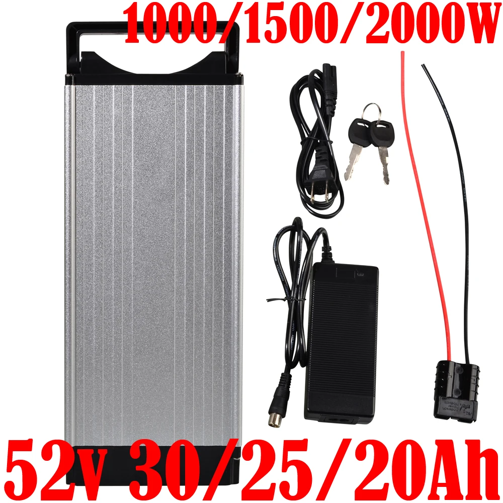 ebike battery 18650 cell 52V 30Ah 25Ah 20Ah 15Ah electric bike lithium battery For bafang 2000w 1500w 1000w electr bike scooter