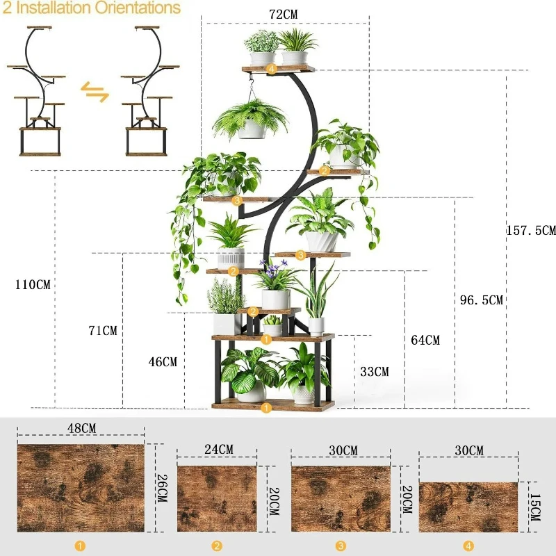 Tiered Pedestal Plant Stands Hanger Display Tower Plant Shelf Terrace Vertical Giardino Arredamento Esterno Room Decoration