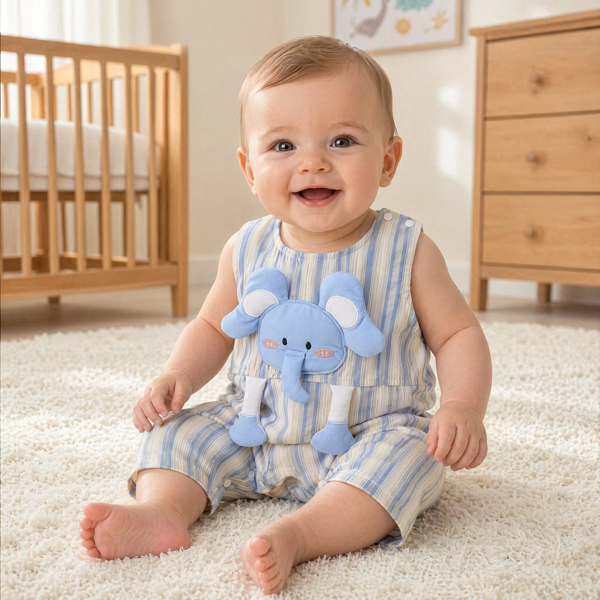 Baby Clothing Elephant - Yaz Kolsuz Bebek Romper Sevimli 3D