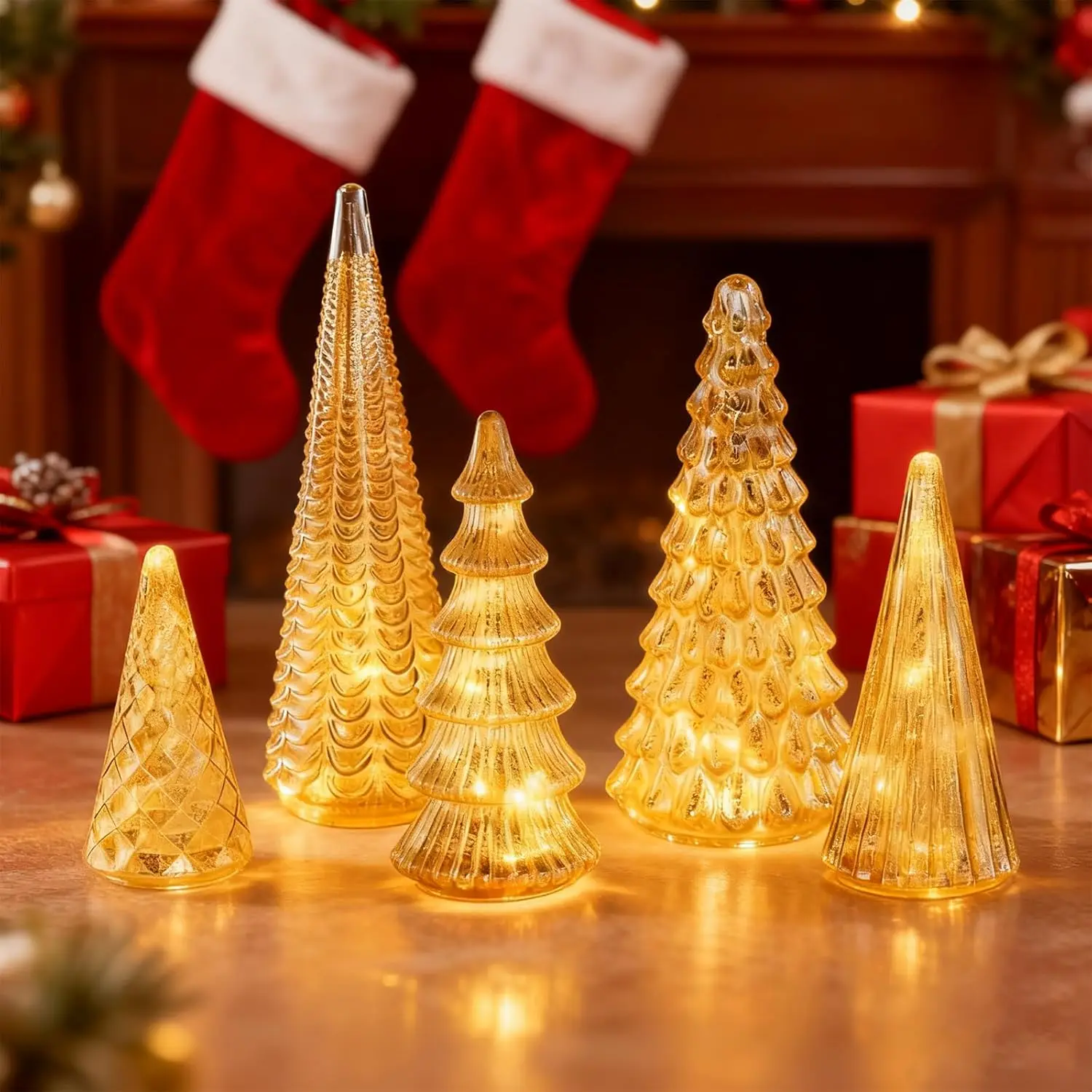 

New Glass Christmas Tree Christmas Desktop Glowing Christmas Tree Ornament Instagram Decoration Photography Props