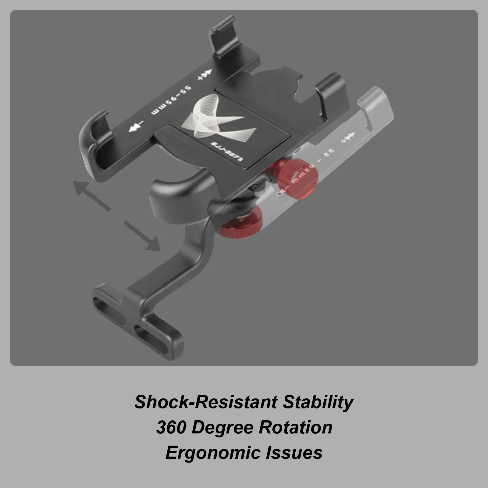 

Motorcycle Phone Holder Electric Bike Cell Phone Bracket 360 Degree Rotation Anti-Slip Cellphone Navigation Stand Motorcycle