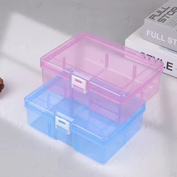 Transparent Plastic Storage Boxes For Jewelry Hardware Accessories Small Items DIY Crafts Cosmetic Storage Box Container 3Colors