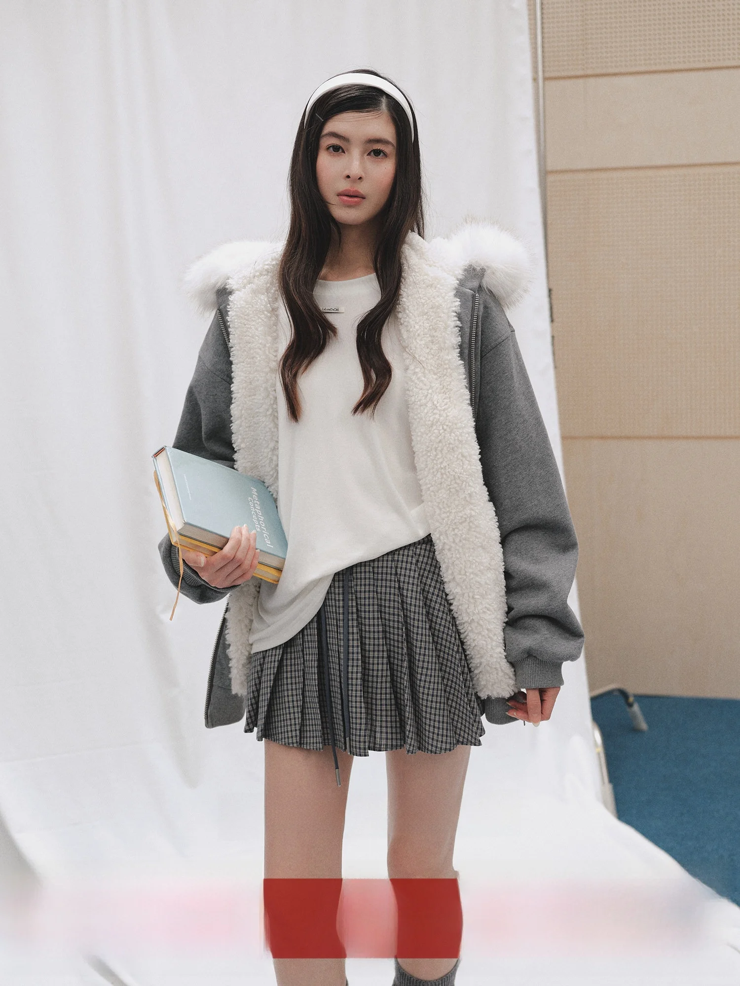 

LaluneDuCiel Pure Cotton Lazy Sle Hooded Jaet Women Winter Korean Gentle Versatile Top Long Sve Zipper Closure Coat