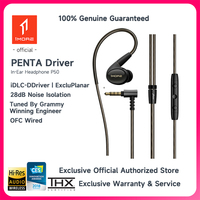 1MORE Penta Driver P50 Wired Headphones In-Line Controls With Mic OFC Wire IEM In-Ear Headsets HI-RES Noise Cancellation