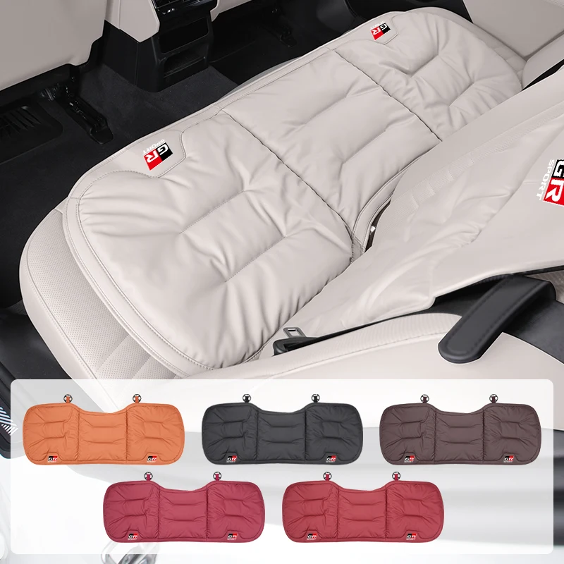 Car Front Rear Seat Cover Velour Leather Cushion Backrest Protective Mat For Toyota GR Sport C-HR RAV4 Avensis Prado Prius TRD