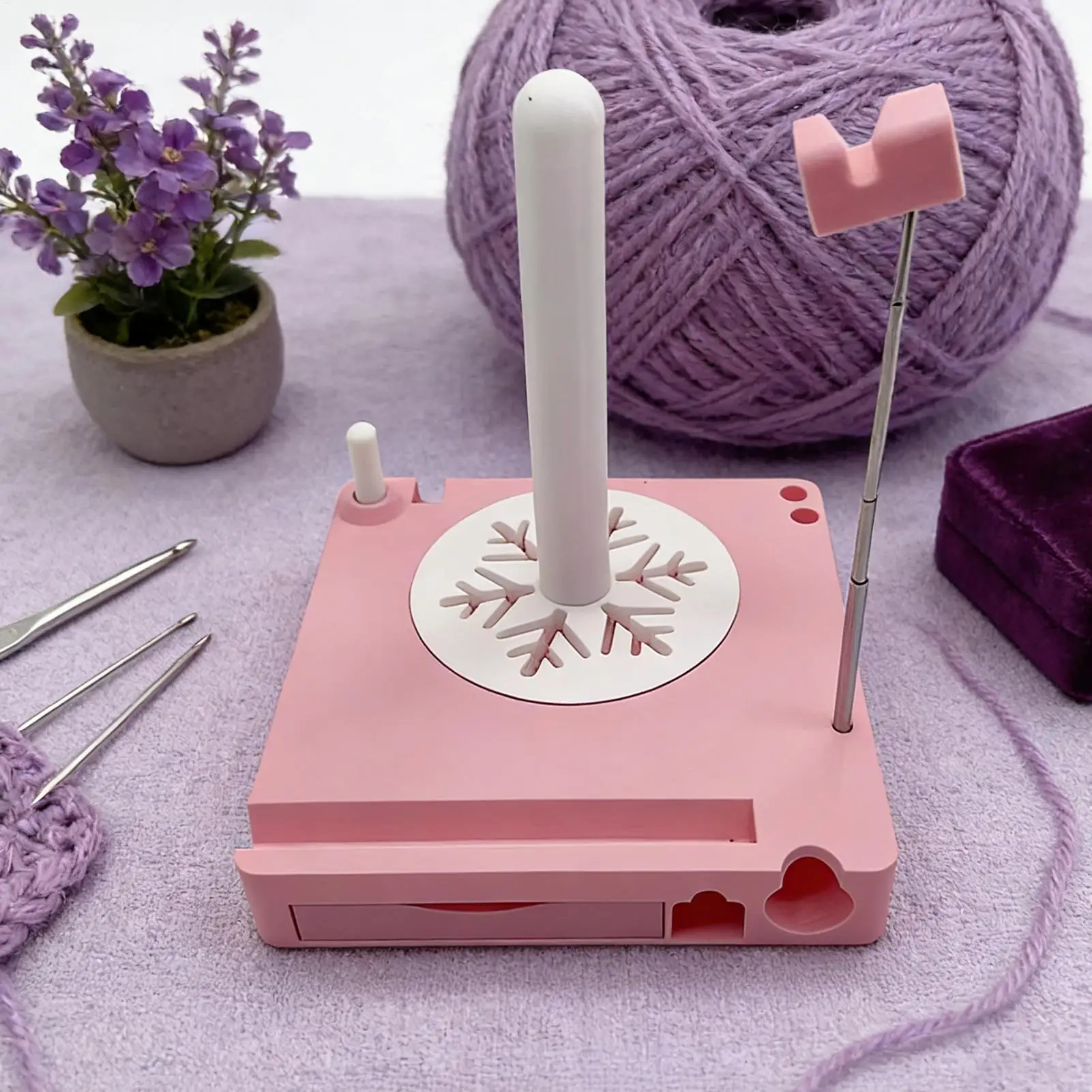 

Держатель для пряжи, портативный, для вязания, с противоскользящими накладками, для женщин, девочек, начинающих вязальщиц, рукоделия